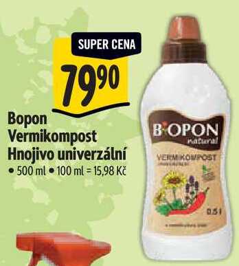 Bopon Vermikompost Hnojivo univerzální, 500 ml 