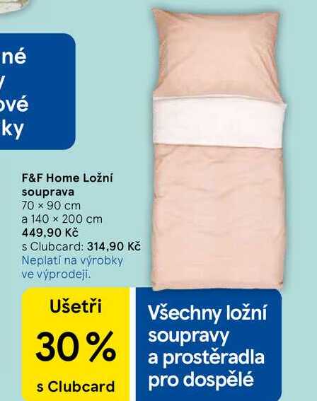 F&F Home Ložní souprava, 70 x 90 cm a 140 x 200 cm