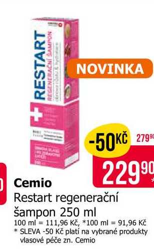 Cemio Restart regenerační šampon 250 ml 