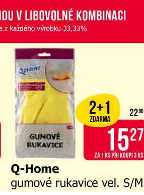Q-Home gumové rukavice vel. S/M 