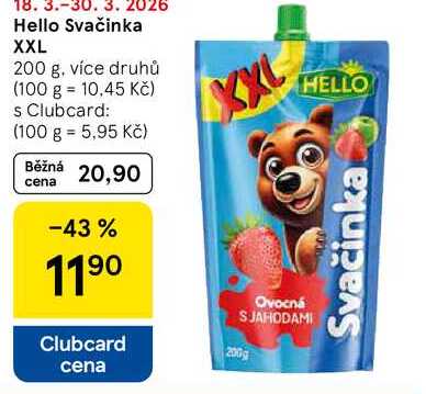 Hello Svačinka XXL, 200 g. více druhů