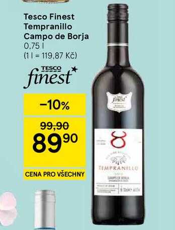 Tesco Finest Tempranillo Campo de Borja, 0.75 l
