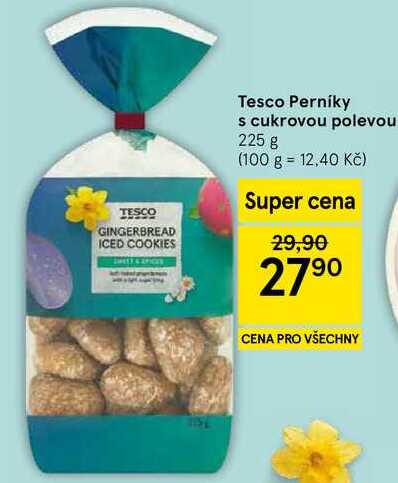 Tesco Perníky s cukrovou polevou, 225 g 