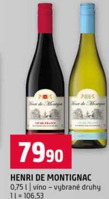 HENRI DE MONTIGNAC 0,75 l