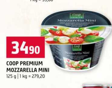 COOP PREMIUM MOZZARELLA MINI 125 g