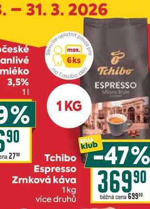 Tchibo Zrnková káva 1kg