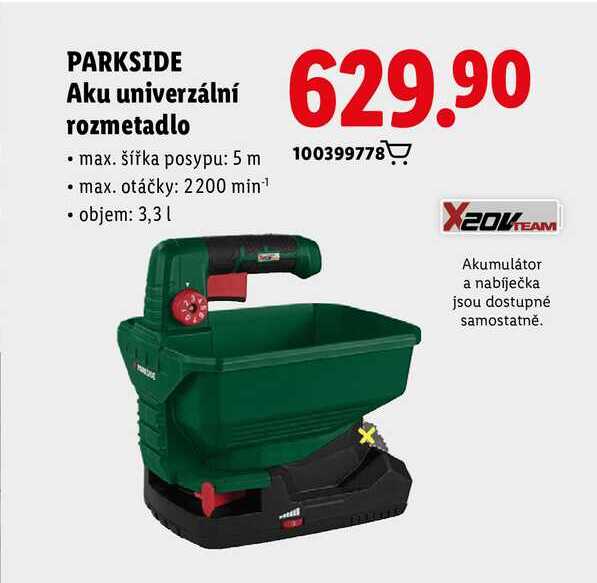 PARKSIDE Aku univerzální rozmetadlo 