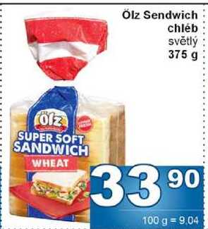 Ölz Sendwich chléb světlý 375 g 