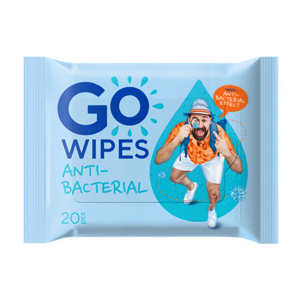 GoWipes Osvěžující vlhčené ubrousky s antibakteriálním účinkem a D-panthenolem