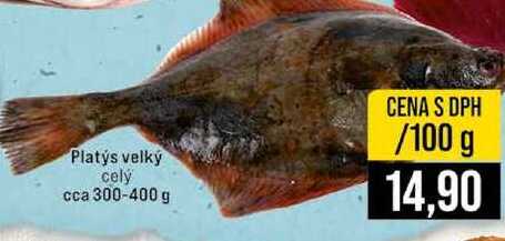 Platys velký cely cca 300-400 g 100g
