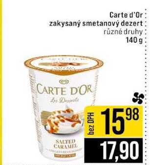 Carte d'Or zakysaný smetanový dezert různé druhy 140g