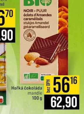 Hořká čokoláda mandle 100 g