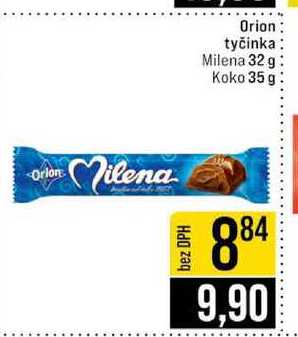 Orion tyčinka Milena 32 g Koko 35 g