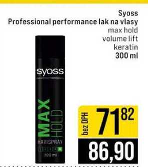 Syoss Professional lak na vlasy max hold volume lift keratin 300 ml