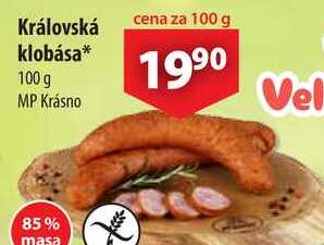 Královská klobása, 100 g