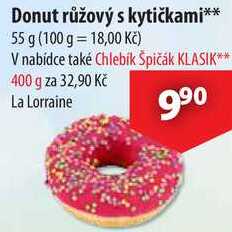 Donut růžový s kytičkami, 55 g 