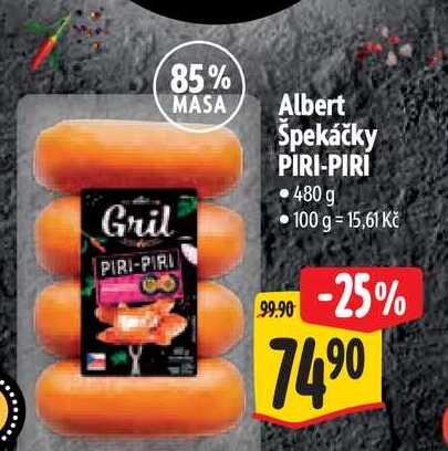 Albert Spekáčky PIRI-PIRI 480 g