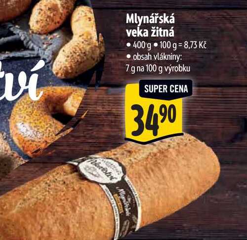  Mlynářská veka žitná 400 g 
