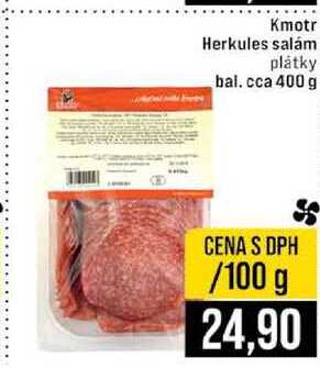 Kmotr Herkules salám plátky bal. cca 400 g 100g