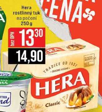 Hera rostlinný tuk na pečení 250 g  v akci