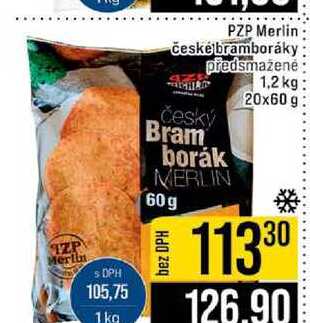 PZP Merlin české bramboráky předsmažené 1,2 kg 20x60 g