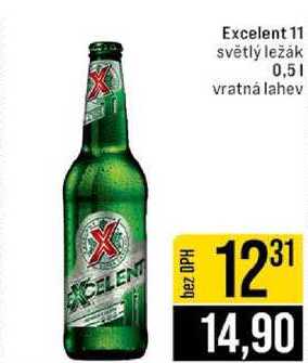 Excelent 11 světlý ležák 0,5l v akci