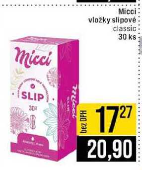 Micci vložky slipové classic 30 ks