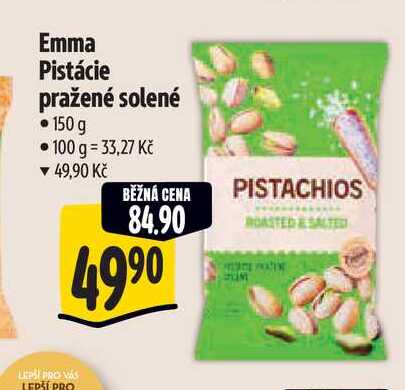 Emma Pistácie pražené solené 150 g  