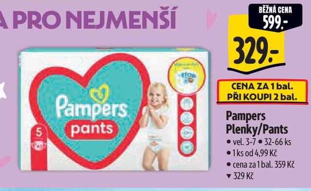   Pampers Plenky/Pants  vel. 3-7 32-66 ks 