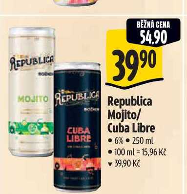   Republica Mojito/ Cuba Libre 6% 250 ml 