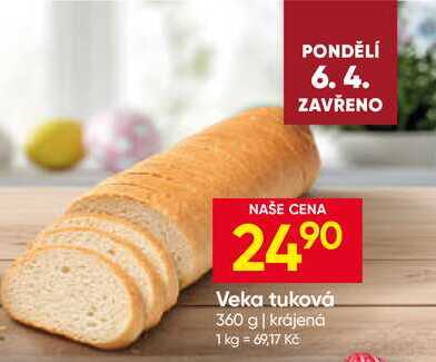 Veka tuková 360 g krájená