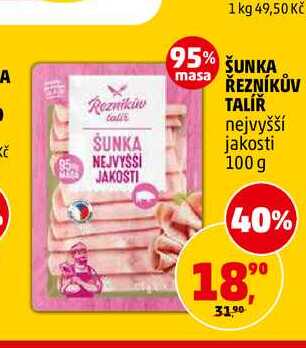 ŠUNKA ŘEZNÍKŮV TALÍŘ, 100 g