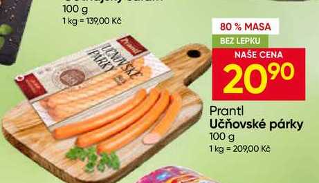 Prantl Učňovské párky 100 g 