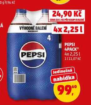 PEPSI 4PACK, 4x2,25 l