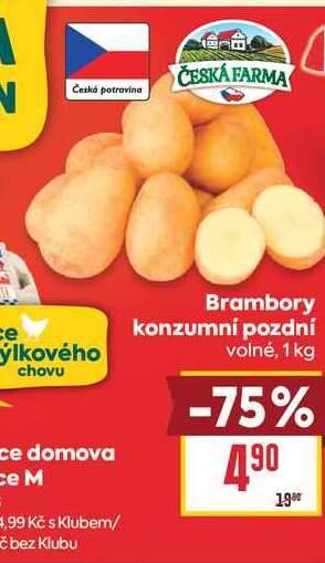 Brambory konzumní pozdní volné, 1 kg