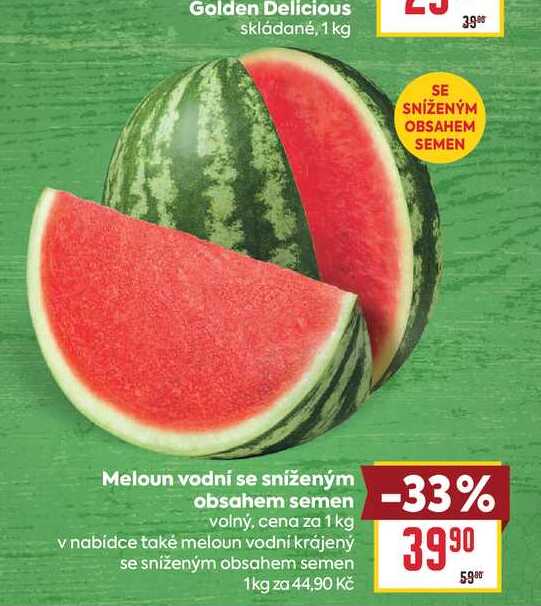 Meloun vodní se sníženým obsahem semen volný, cena za 1kg