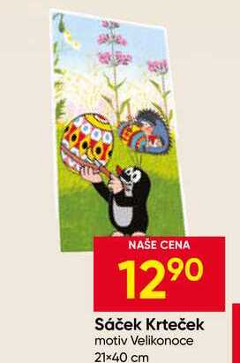 Sáček Krteček motiv Velikonoce 21×40 cm 