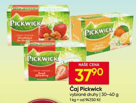 Čaj Pickwick vybrané druhy 30-40 g