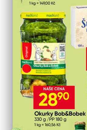 Okurky Bob&Bobek 330 g/PP 180 g