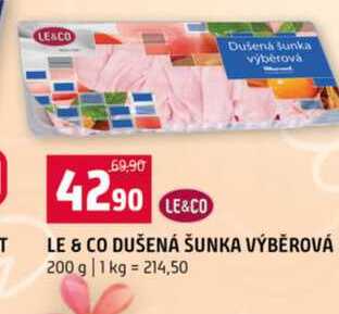 LE & CO DUŠENÁ ŠUNKA VÝBĚROVÁ 200 g 