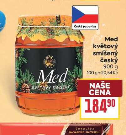 Med květový smíšený český 900 g