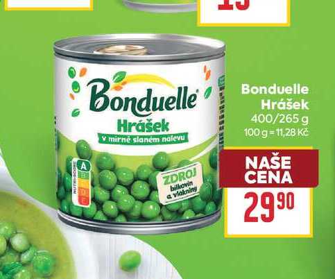 Bonduelle Hrášek 400/265 g 