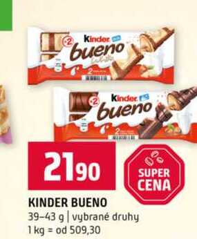 KINDER BUENO 39-43 g vybrané druhy
