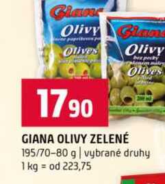 GIANA OLIVY ZELENÉ 195/70-80 g vybrané druhy