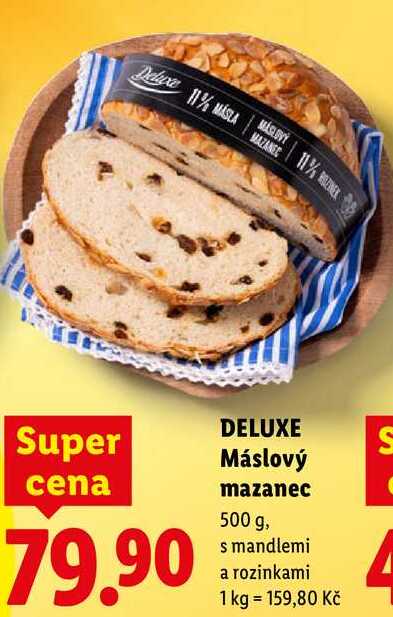 DELUXE Máslový mazanec, 500 g
