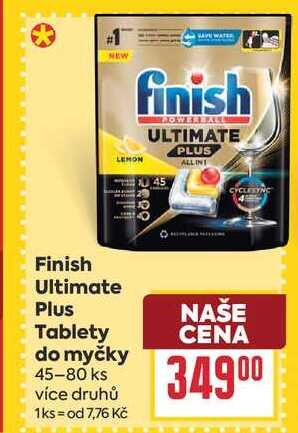 Finish Ultimate Plus Tablety do myčky 45-80 ks 