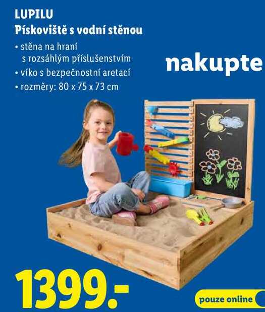 LUPILU Pískoviště s vodní stěnou