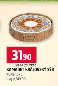 KAMADET KRÁLOVSKÝ SÝR 48 % tuku 100g