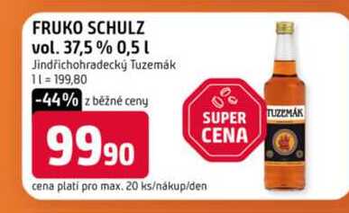 FRUKO SCHULZ vol. 37,5% 0,5l Jindřichohradecký Tuzemák