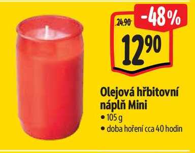 Olejová hřbitovní náplň Mini, 105 g